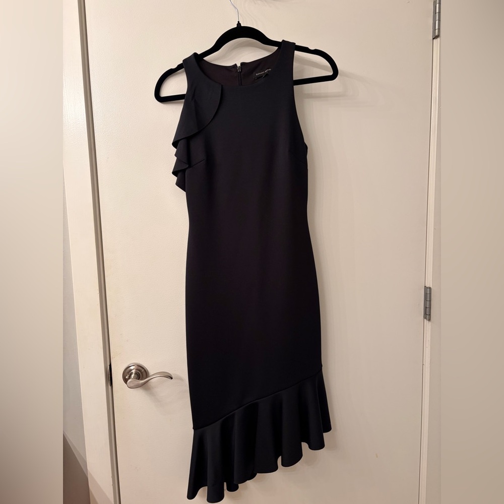 Banana Republic Black Asymmetrical Cocktail Dress
